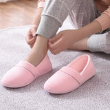 Women Cotton Knit Anti-Slip House Slipper Washable Home Shoes 37-38 Gray