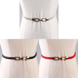 Maxbell Retro Fold Elastic Waist Belt Stretchy Cinch Belt PU Leather Waistband Black - Aladdin Shoppers