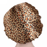 Womens Chemo Hat Salon Night Sleep Cap Turban Headwear for Cancer Leopard