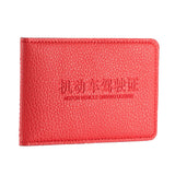 Unisex Slim Waterproof Leather Wallet Credit Card Holder Case Sleeve Red