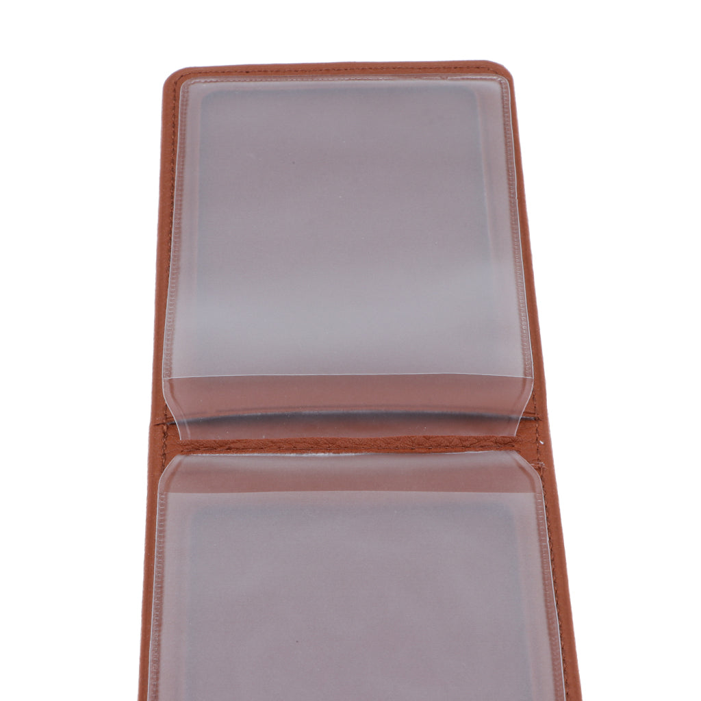 Unisex Slim Waterproof Leather Wallet Credit Card Holder Case Sleeve Brown