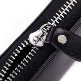 Maxbell Mens Key Holders Casual Bifold Genuine Cow Leather Key Bag Key Case Black
