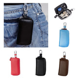 Maxbell Mens Key Holders Casual Bifold Genuine Cow Leather Key Bag Key Case Black