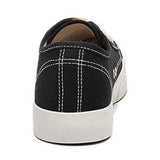 Maxbell Mens Canvas Shoes Sneakers Low Cut Lace Up Casual Walking Shoes Flats 42 Black - Aladdin Shoppers
