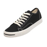 Maxbell Mens Canvas Shoes Sneakers Low Cut Lace Up Casual Walking Shoes Flats 42 Black - Aladdin Shoppers