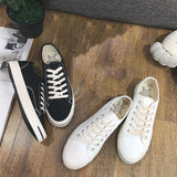 Maxbell Mens Canvas Shoes Sneakers Low Cut Lace Up Casual Walking Shoes Flats 40 White - Aladdin Shoppers