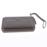 Women PU Leather Wallet Long Bifold Wristlet Purse Clutch Card Holder Gray