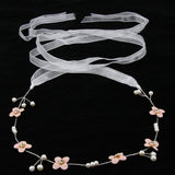 Maxbell Retro Bridal Hair Band Flower Pearls Wedding Party Goddess Headband Silver - Aladdin Shoppers