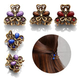 Women Mini Butterfly Hair Claw Clip Hair Accessories Headwear Jewelry Red