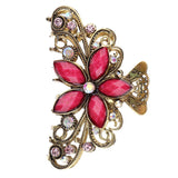 Women Metal Butterfly Flower Hair Claw Clamps Hair Clip Accessories Red