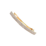 Automatic Rhinestone French Barrette Large Hair Clip Hairpin Hair Accs Gold