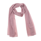 Women Solid Bubble Chiffon Scarf Muslim Hijabs Head Scarf Shawls Dusty pink