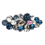 Maxbell Women Rhinestone Flower Hair Spring Clip Hairpin Hair Accessories Blue