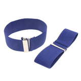 Adjustable Anti Slip Elastic Shirt Sleeves Holder Armband Arm Garter Band Blue