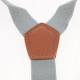 Maxbell Kid Boy Girl Necktie Adjustable Y-back Suspender Set Clip-on Strap Gray - Aladdin Shoppers