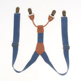 Maxbell Kid Boy Girl Necktie Adjustable Y-back Suspender Set Clip-on Strap Blue - Aladdin Shoppers