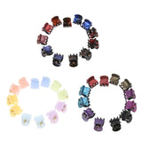 12Pieces Fashion Women Resin Mini Hairpin 6 Claws Girls Hair Clip Clamp 01