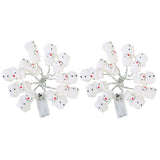 Maxbell BZ988 10LED Battery Power Snowman - shaped Fairy String Lights White