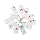 Maxbell BZ988 10LED Battery Power Snowman - shaped Fairy String Lights Warm White