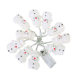 Maxbell BZ988 10LED Battery Power Snowman - shaped Fairy String Lights Warm White