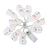 Maxbell BZ988 10LED Battery Power Snowman - shaped Fairy String Lights Warm White