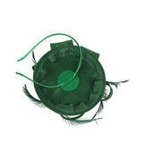 Womens Bridal Feather Fascinator Cocktail Party Hats Headpieces Headbands Green