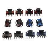 12 Resin Mini Hair Claws Grips Plastic Clip Clamps Pins Accessories Gradient