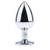 Maxbell Fashion Crystal Metal Backyard Plug Anal Sex Toy Vaginal Massager M White