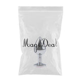 Maxbell Fashion Crystal Metal Backyard Plug Anal Sex Toy Vaginal Massager S Pink