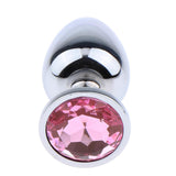 Maxbell Fashion Crystal Metal Backyard Plug Anal Sex Toy Vaginal Massager L Pink