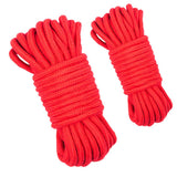 All-Purpose Soft Cotton Rope - 32/65 Feet Length, 1/4 Inch Diameter 10m Red