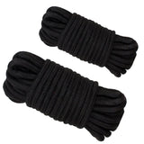 All-Purpose Soft Cotton Rope - 32 Feet Length, 1/4 Inch Diameter 10m Black