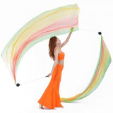 Belly Dance Silk Veil Poi Throw Balls Dance Accessories Multi-Color Props F