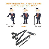 Maxbell LED Folding Walking Cane Lightweight Adjustable Walking Stick The Elderly - Aladdin Shoppers