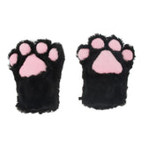 Maxbell Cat Cosplay Set Plush Gloves Kitten Ear Tail Collar Paws Party Costume Black - Aladdin Shoppers