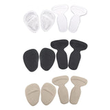 2 Pairs Gel Forefoot Blister Insoles Pads High Heel Grips Inserts Black