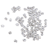 100 Pieces Sew On Crystals Rhinestone Beads Embellishment DIY Craft 6x8mm