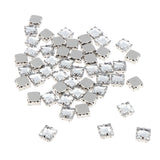 50/100pcs Square Clear Acrylic Beads Arts Crafts Supplies Handmade Gift 12mm 50pcs