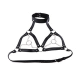 Maxbell Sexy Black Leather Cage Bra Body Harness Bralette Strap Costume Lingerie