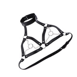 Maxbell Sexy Black Leather Cage Bra Body Harness Bralette Strap Costume Lingerie
