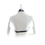 Maxbell Sexy Black Leather Cage Bra Body Harness Bralette Strap Costume Lingerie