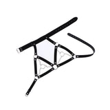 Maxbell Sexy Black Leather Cage Bra Body Harness Bralette Strap Costume Lingerie