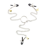 Maxbell Women Nipple Breast Clamps Metal Chain Clips Adults Flirt Silver with bells