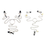 Maxbell Women Nipple Breast Clamps Metal Chain Clips Adults Flirt Silver with bells