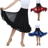 Max Flamenco Ballroom Waltz Dance Big Swing Skirt Tulle Modern Costume Black