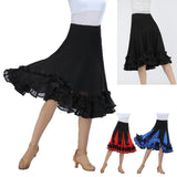 Max Flamenco Ballroom Waltz Dance Big Swing Skirt Tulle Modern Costume Black