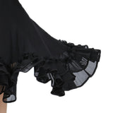 Max Flamenco Ballroom Waltz Dance Big Swing Skirt Tulle Modern Costume Black