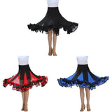 Max Flamenco Ballroom Waltz Dance Big Swing Skirt Tulle Modern Costume Black