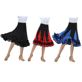 Max Flamenco Ballroom Waltz Dance Big Swing Skirt Tulle Modern Costume Black