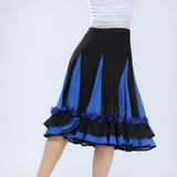 Max Flamenco Ballroom Waltz Dance Big Swing Skirt Tulle Modern Costume Royalblue